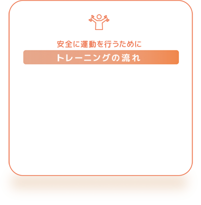 トレーニングの流れ