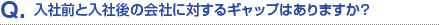 Q.入社前と入社後の会社に対するギャップはありますか